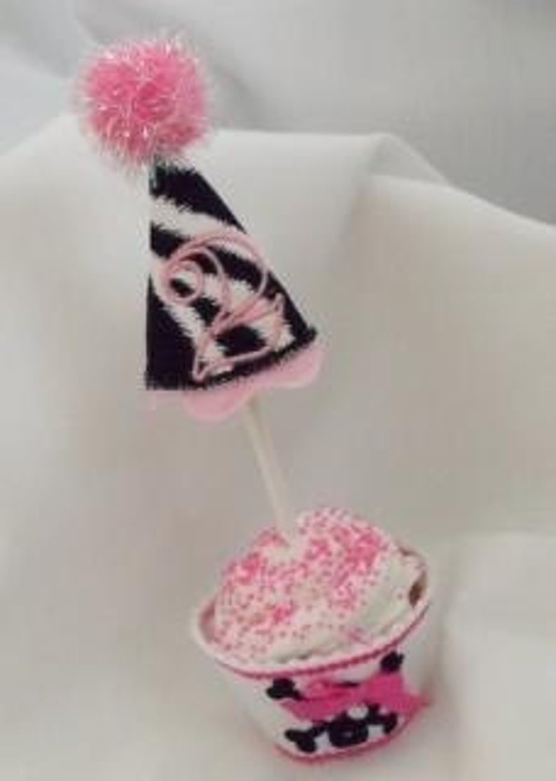Cupcake Topper Set Mini Birthday Hat Instant Email Delivery Etsy