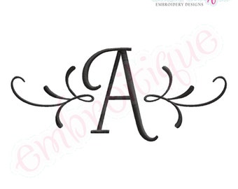 Adams Akzente Initialen Monogramm Set - Maschinenstickerei Schrift Alphabet Buchstaben - Sofort Download Design