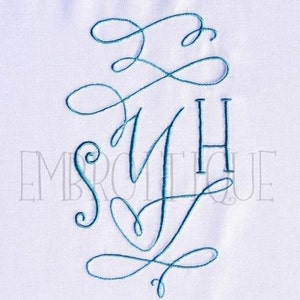 Courtly Calligraphy Stunning Ornamental Monogram Set- Machine Embroidery Font Alphabet Letters  - Instant Email Delivery Download