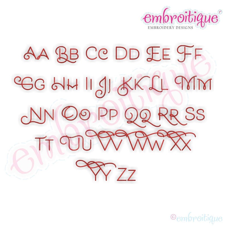 Becca Set 9 Exclusive Monogram Alphabet Font Instant - Etsy