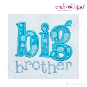 Big Brother Sibling Applique Instant Download Machine embroidery design image 1