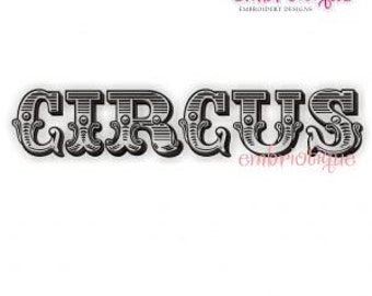Circus Monogram Font-  BX files included - Instant Download -  .5", 1", 1.5", 2", & 3