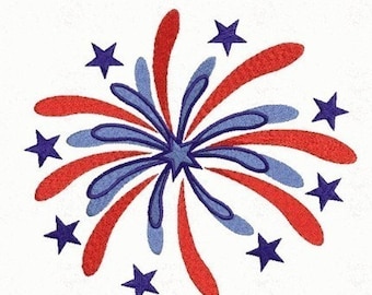 Firework Firecracker 4th of July - Instant Download - Machine Embroidery File