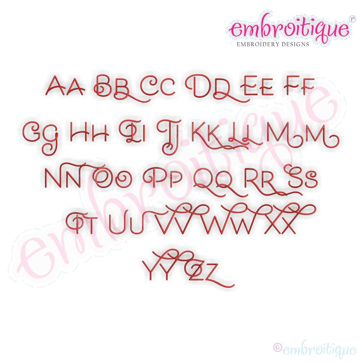 Becca Set 4 - Exclusive Monogram Alphabet Font - Instant Download ...