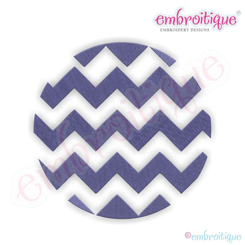 Chevron Circle Filled Embroidery Design Small Instant Email Etsy