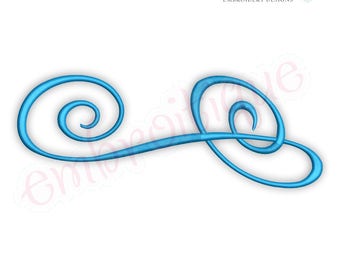 Calligraphy Swash Accent 1 -  Instant Email Delivery Download Machine embroidery design flourish