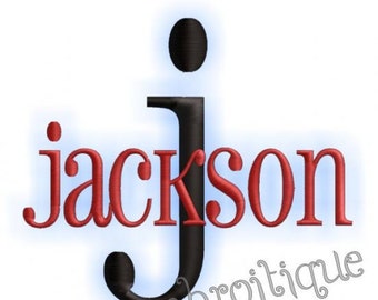 Jackson Monogram Alphabet Font - Great for Boys, and Girls Too-Instant Downlad - machine embroidery file