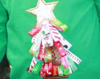 Ribbon Christmas Tree In The Hoop - Instant Download Digital Files for Machine Embroidery