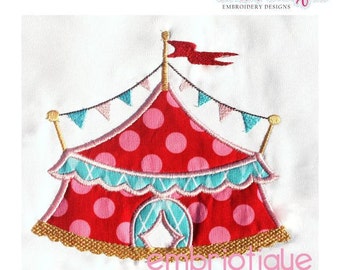 Big Top Circus Tent Applique-Digital Download- Machine Embroidery Applique