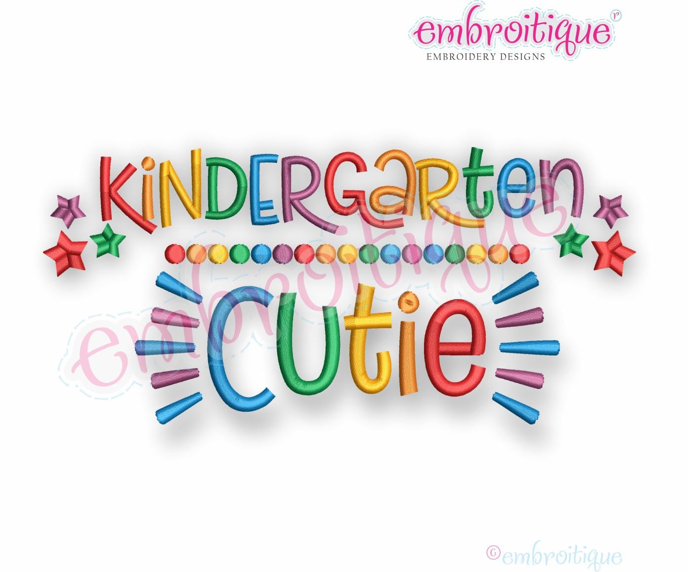 Kindergarten Cutie - Back to School Design for Girls - Digital Machine ...