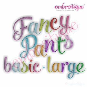 Ausgefallene Hose Basic Fill Stitch Monogramm Set - Groß - Schrift Alphabet Buchstaben -Instant Download -Digital Machine Embroidery Design