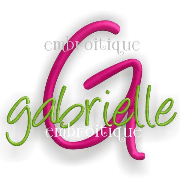 Gabrielle Monogram Set - Machine Embroidery Font Alphabet Letters  - BX files included - Instant Download -Digital Machine Embroidery Design