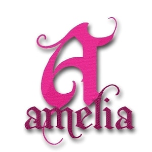 Amelia Monogram Set- BX files included - Instant Download -Digital Machine Embroidery Design
