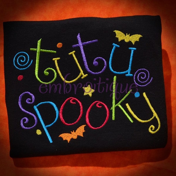 TuTu Spooky Halloween - Instant Email Delivery Download Machine embroidery design