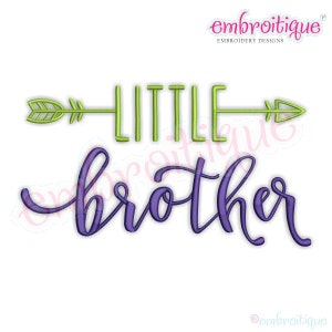 Little Brotherr With Arrow- Sibling design -  Instant Download Machine Embroidery Design