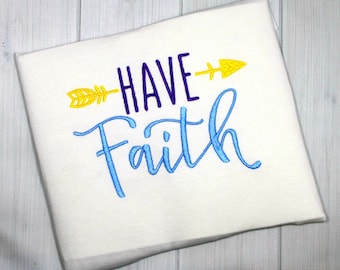 Have Faith wtih Arrow - Inspirational -Instant Download Machine Embroidery Design