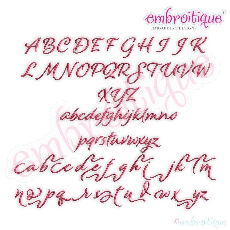 Alicia Calligraphy Monogram Set 2 Embroitique Exclusive | Etsy