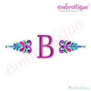 Botwin Font Frame - Large- Instant Email Delivery Download Machine embroidery design