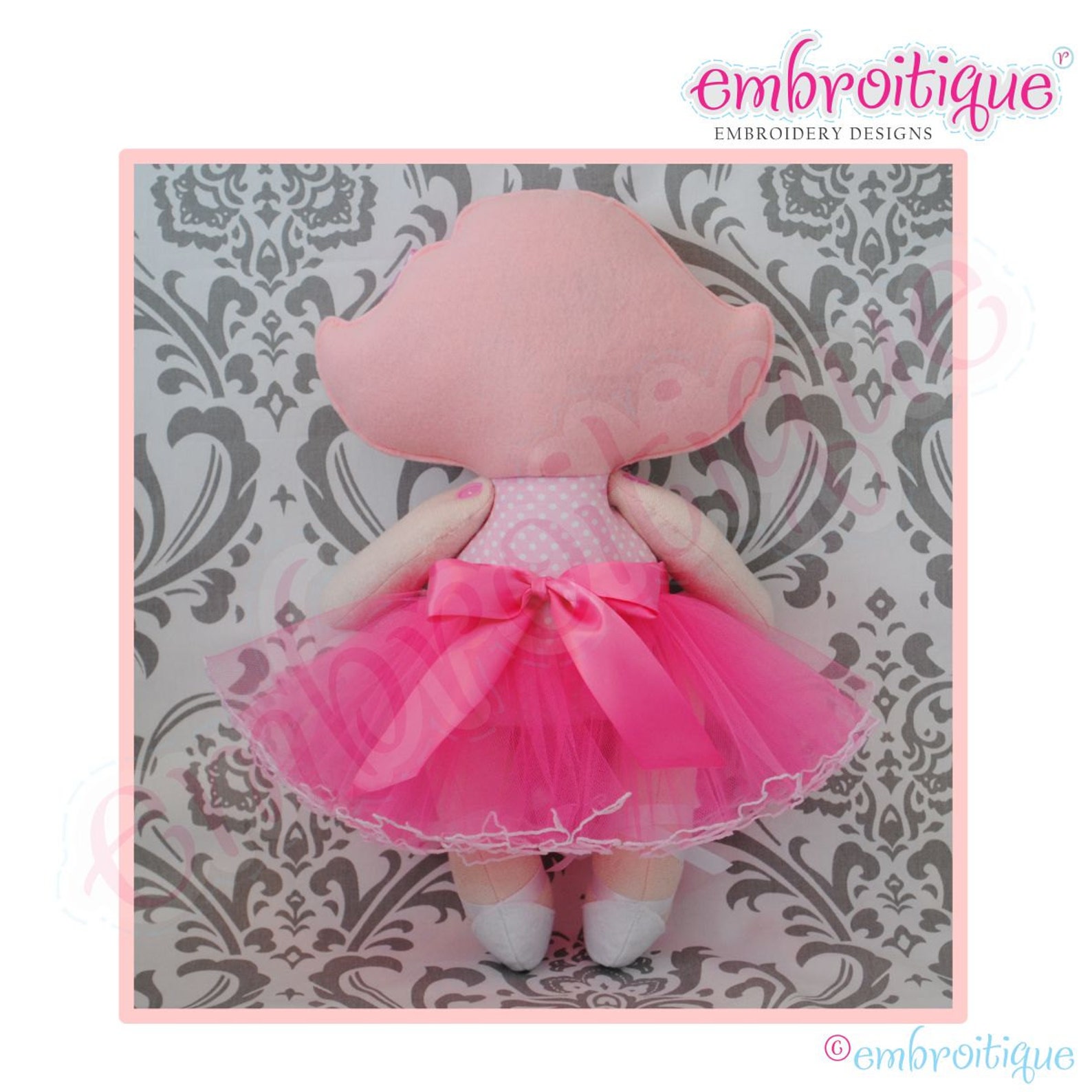doodley dolls tutus and ballet shoes add-on pdf sewing pattern- instant download