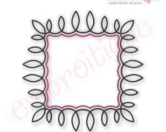 Bennett Font Frame- Instant Download -Digital Machine Embroidery Design