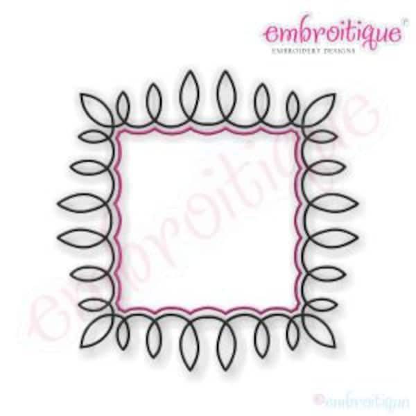 Bennett Font Frame- Instant Download -Digital Machine Embroidery Design