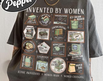 Invented By Women Comfort Colors® Shirt, Girl Scientist T-shirt, Women In Science Tee, History Feminist Gift
