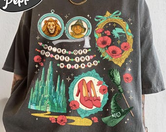 Yellow Brick Road Comfort Colors Shirt, Wicked Off to See the Wizard T Shirt, Red Slipper Emerald City Tee