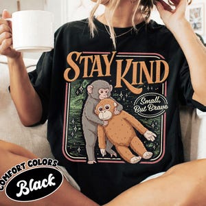 Hugging Monkey Comfort Colors® Shirt, Team Baby Punch Shirts, Cozy Animal Lover Gift, Trendy Meme Tee