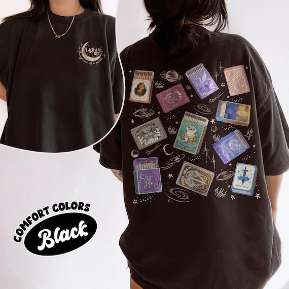 Crescent City Matchbox Collage Fandom Shirt, Light It Up Booktok Merch, SJM Fantasy Bookish Gifts, Book Lover Shirts