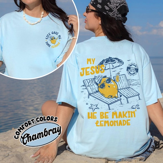 Life Gave Me Lemons Comfort Colors® Shirt, Funny Jesus Lemonade Tee, Summer Christian, Vacation Bible School Gift, Faith Based Tshirt