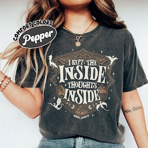 Ridoc Quest Squad Comfort Colors Shirt, I Kept The Inside Thoughts Inside Tee, Onyx Storm Fourth Wing Shirt For Fans, Bookish Gift