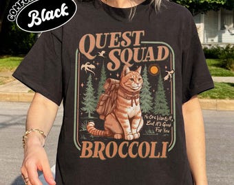Onyx Storm Quest Squad Broccoli Comfort Colors Shirt, Broccoli Cat TShirt, Fourth Wing Shirt, Ridoc Romantasy Fan Shirt, Dragon Rider Tee