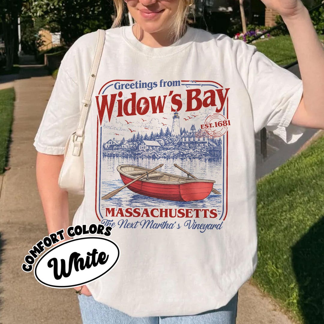 Greetings From Widow’s Bay Comfort Colors® Shirt, Coastal Horror TV Show Tee, New England 