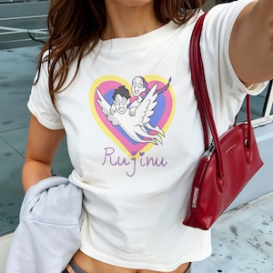 Kpop Hunter Rujinu Baby Tee, Huntrix Jinu Youth T Shirt, Couple Shipping Saja Tee, Kpop Movie Fan Gift