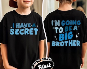 Pregnancy Announcement Shirt Comfort Colors, Big Brother Kids Shirt, Promoted To Big Brother Youth Tee, Baby Shower Gift Idea