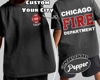Custom Firetruck Birthday Shirt, Firefighter Birthday Kid Tee, Boys Fireman Party Shirt, Sound The Alarm Youth Tee, Fire Dept Birthday Shirt