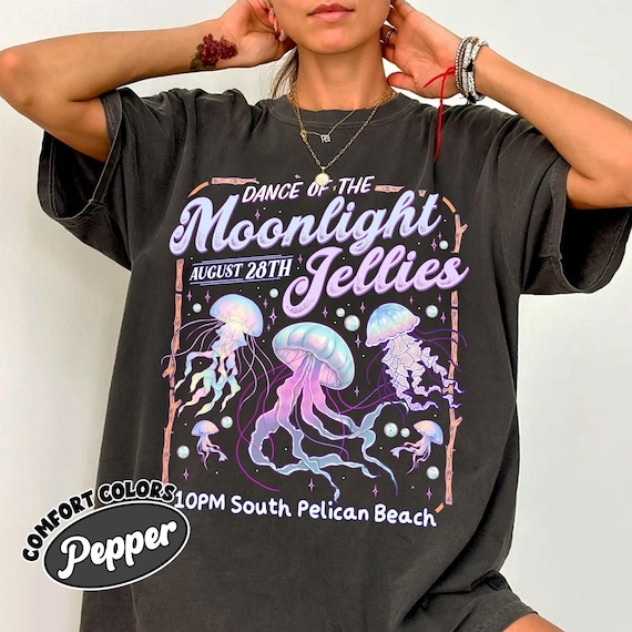 Dance of the Moonlight Jellies Stardew Valley Comfort Colors Shirt, Pelican Town Shirt, Gamer Gift
