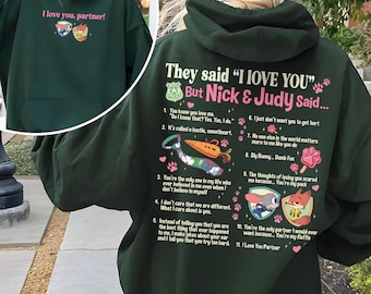 Nick & Judy Confession Sweatshirt, It's Called A Hustle Sweetheart  Vintage T-Shirt, Theme Park Tee, Cartoon Movie Gift