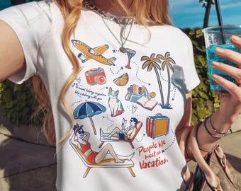 People We Meet On Vacation Baby Tee, Emily Henry Merch T Shirt For Fans, Romance Bookish, Gift for Reader Lover