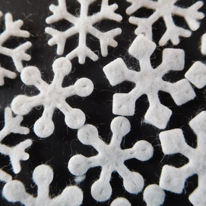 Mini Wool Felt Snowflakes