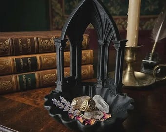 Gothic Cathedral Ring Dish | Architectural Trinket Tray (STL File)