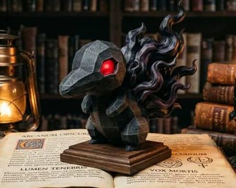 Shadow Ember Wraith STL File | Low Poly Gothic Creature | 3D Print File | Fantasy Figurine Digital Download
