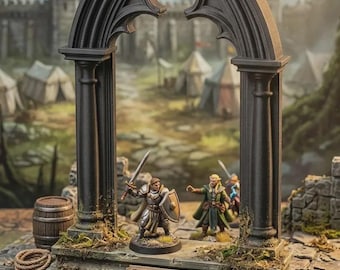 Gothic Ruins Terrain STL File | 3D Print File | Tabletop RPG Terrain | D&D Wargaming Scenery Digital Download