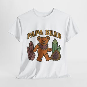 Papa Bear Unisex Tee, Father&#39;s Day Gift, Deady Bear Shirt, Family Apparel, Dad Birthday Present, Graphic Tee