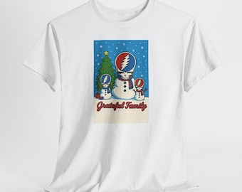 Grateful Dead Christmas Snowmen Tee, Festive Deadhead Gift