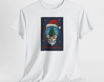 Grateful Dead Christmas Tee, Holiday Stealie Head Shirt, Winter Deadhead Gift, Festive Dead & Co Band Tshirt, Snowman Skeleton Top,