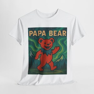 Papa Bear Unisex Tee, Father&#39;s Day Gift, Deady Bear Shirt, Family Apparel, Dad Birthday Present, Graphic Tee