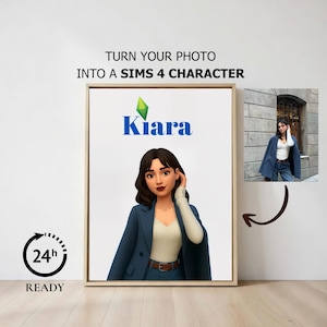Retrato personalizado para The Sims 4, arte personalizada de personagem de videogame (download digital)