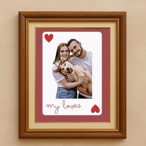 Custom Playing Card Print - Ace of Hearts Print - Valentine&#39;s Day Gift For Her- Personalized Gift - Photo Print - Love Dictionary