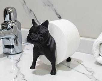 French Bulldog Toilet Paper Holder, Frenchie Bathroom Decor, Dog Lover Gift